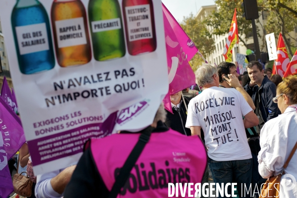 Manifestation nationale des hospitaliers contre l austérité