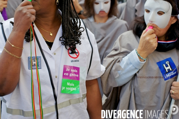 Manifestation nationale des hospitaliers contre l austérité