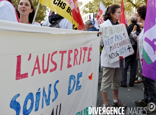 Manifestation nationale des hospitaliers contre l austérité