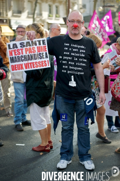 Manifestation nationale des hospitaliers contre l austérité