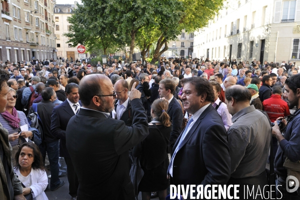 Hommage à Hervé Gourdel par les musulmans de France à la Grande Mosquée de Paris. Tribute to Hervé Gourdel by Muslims of France at the Great Mosque of Paris.