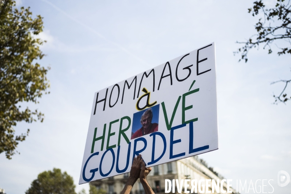 Rassemblement republicain, hommage a Herve Gourdel.