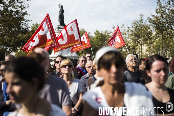 Rassemblement republicain, hommage a Herve Gourdel.