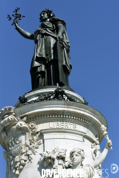 Illustration Septembre 2014..Statue de la République place de la République.