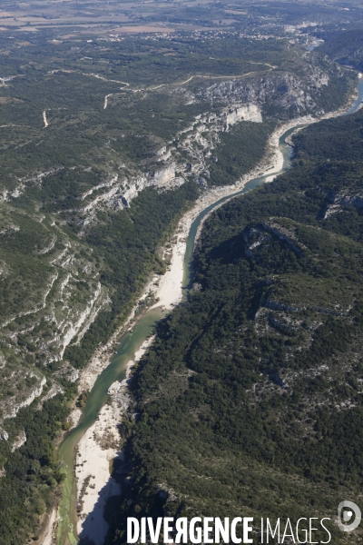 Vue aérienne du Gard