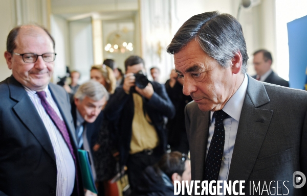 François Fillon présente à la presse ses propositions pour redresser les finances publiques et libérer la croissance