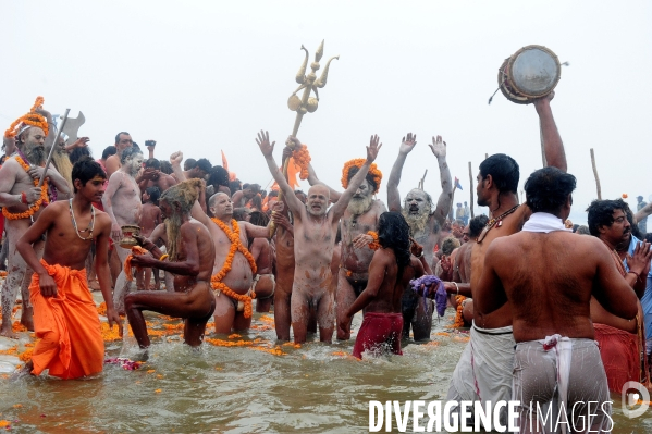 Kumbh Mela Hindu pilgrimage guru and sadhu 2013. Kumbh Mela hindou pèlerinage gourou et sadhu 2013,