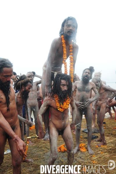 Kumbh Mela Hindu pilgrimage guru and sadhu 2013. Kumbh Mela hindou pèlerinage gourou et sadhu 2013,