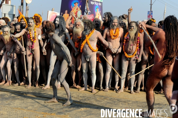 Kumbh Mela Hindu pilgrimage guru and sadhu 2013. Kumbh Mela hindou pèlerinage gourou et sadhu 2013,