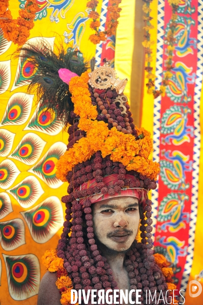 Kumbh Mela Hindu pilgrimage guru and sadhu 2013. Kumbh Mela hindou pèlerinage gourou et sadhu 2013,