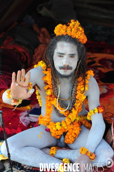 Kumbh Mela Hindu pilgrimage guru and sadhu 2013. Kumbh Mela hindou pèlerinage gourou et sadhu 2013,