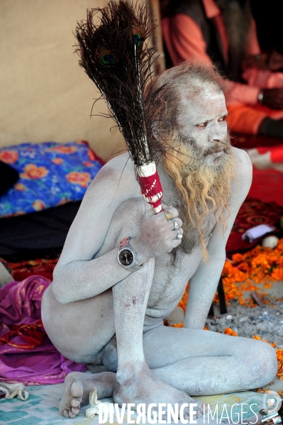 Kumbh Mela Hindu pilgrimage guru and sadhu 2013. Kumbh Mela hindou pèlerinage gourou et sadhu 2013,