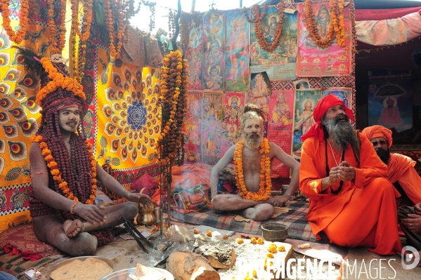 Kumbh Mela Hindu pilgrimage guru and sadhu 2013. Kumbh Mela hindou pèlerinage gourou et sadhu 2013,
