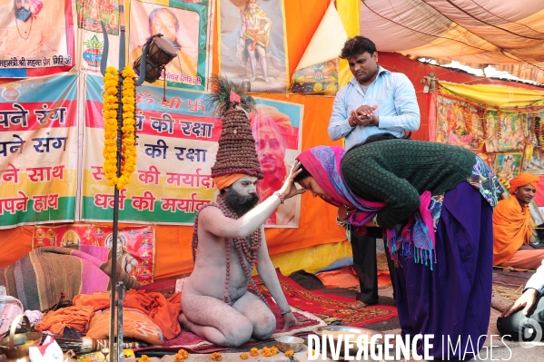 Kumbh Mela Hindu pilgrimage guru and sadhu 2013. Kumbh Mela hindou pèlerinage gourou et sadhu 2013,