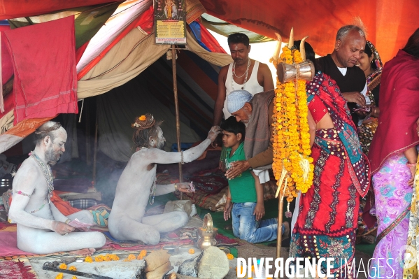 Kumbh Mela Hindu pilgrimage guru and sadhu 2013. Kumbh Mela hindou pèlerinage gourou et sadhu 2013,