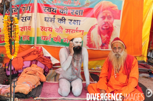 Kumbh Mela Hindu pilgrimage guru and sadhu 2013. Kumbh Mela hindou pèlerinage gourou et sadhu 2013,