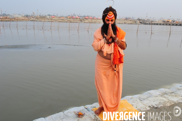 Kumbh Mela Hindu pilgrimage guru and sadhu 2013. Kumbh Mela hindou pèlerinage gourou et sadhu 2013,