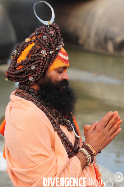 Kumbh Mela Hindu pilgrimage guru and sadhu 2013. Kumbh Mela hindou pèlerinage gourou et sadhu 2013,