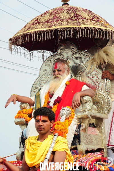 Kumbh Mela Hindu pilgrimage guru and sadhu 2013. Kumbh Mela hindou pèlerinage gourou et sadhu 2013,
