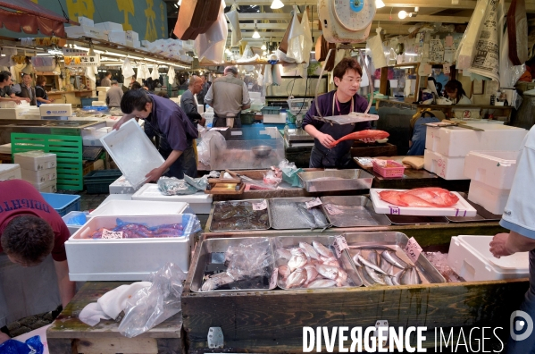 Le marché aux poissons Tsukiji de Tokyo