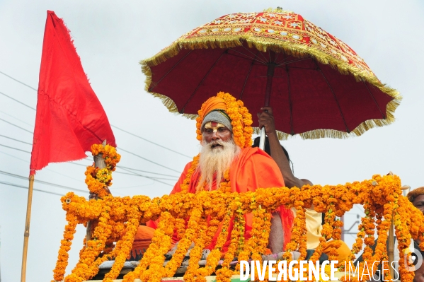 Kumbh Mela Hindu pilgrimage guru and sadhu 2013. Kumbh Mela hindou pèlerinage gourou et sadhu 2013,