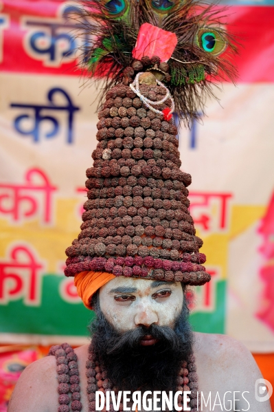 Kumbh Mela Hindu pilgrimage guru and sadhu 2013. Kumbh Mela hindou pèlerinage gourou et sadhu 2013,