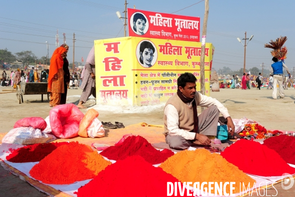 Kumbh Mela Hindu pilgrimage logistics and daily life 2013. Kumbh Mela hindous logistique du pèlerinage et vie quotidienne 2013.