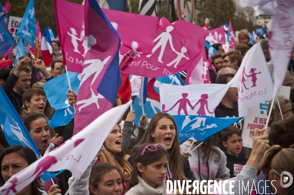 Paris :  la manif pour tous  du dimanche 5 octobre 2014