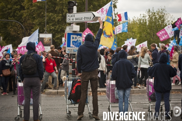 Paris :  la manif pour tous  du dimanche 5 octobre 2014