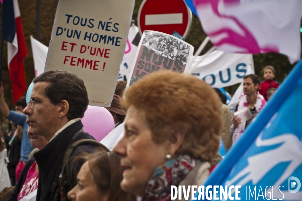 Paris :  la manif pour tous  du dimanche 5 octobre 2014