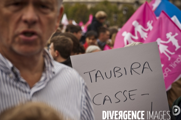 Paris :  la manif pour tous  du dimanche 5 octobre 2014