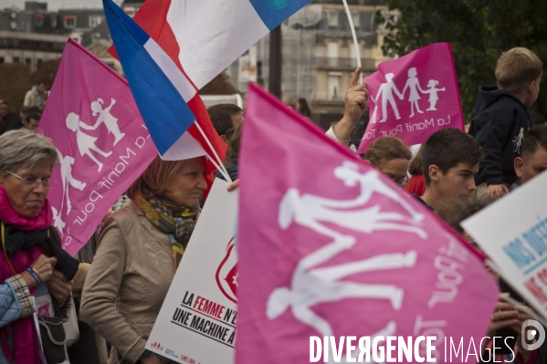 Paris :  la manif pour tous  du dimanche 5 octobre 2014