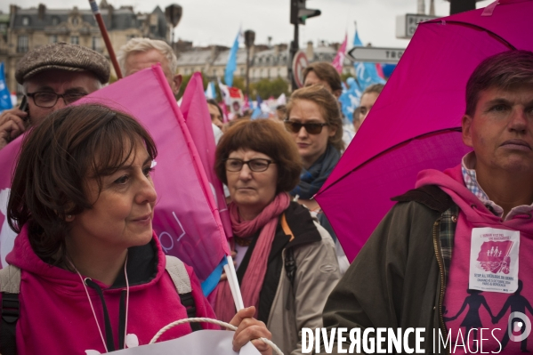 Paris :  la manif pour tous  du dimanche 5 octobre 2014