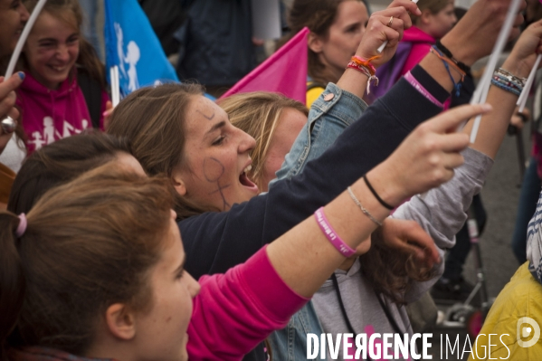 Paris :  la manif pour tous  du dimanche 5 octobre 2014