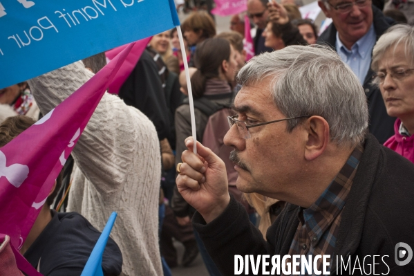 Paris :  la manif pour tous  du dimanche 5 octobre 2014