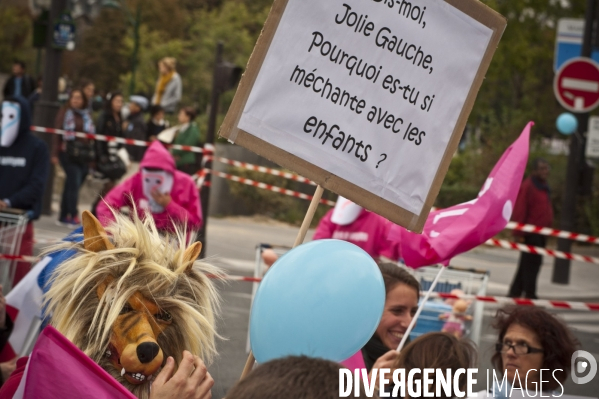 Paris :  la manif pour tous  du dimanche 5 octobre 2014