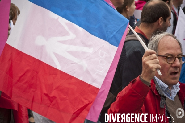 Paris :  la manif pour tous  du dimanche 5 octobre 2014