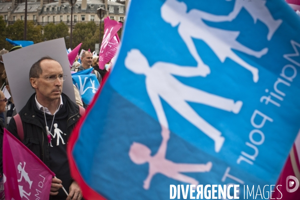 Paris :  la manif pour tous  du dimanche 5 octobre 2014