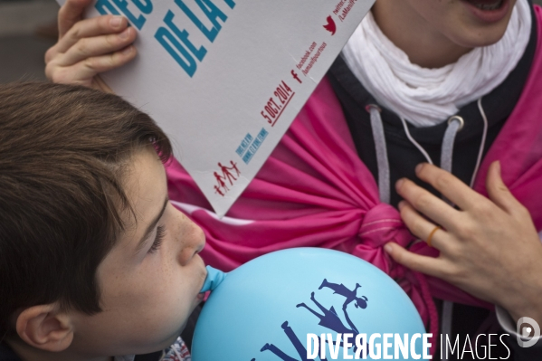 Paris :  la manif pour tous  du dimanche 5 octobre 2014