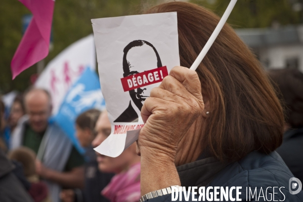 Paris :  la manif pour tous  du dimanche 5 octobre 2014