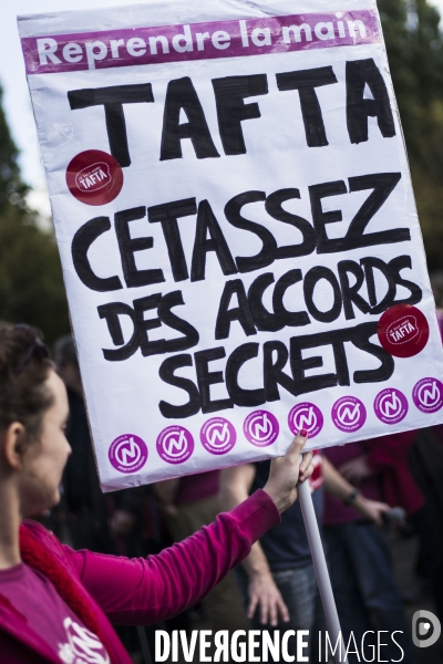 Manifestation contre le TAFTA.