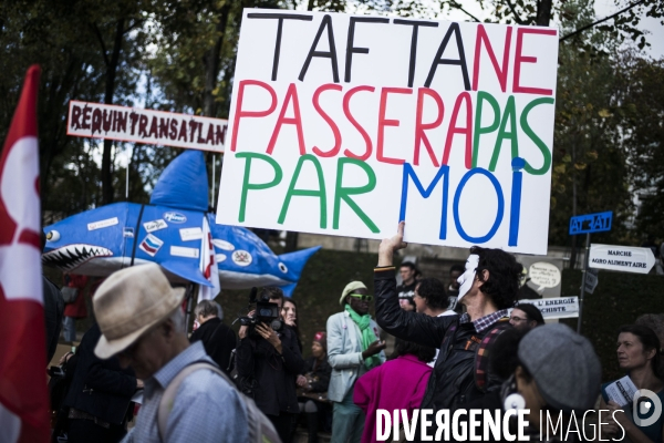 Manifestation contre le TAFTA.