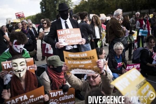 Manifestation contre le TAFTA.