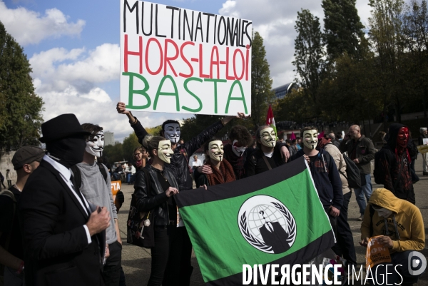 Manifestation contre le TAFTA.