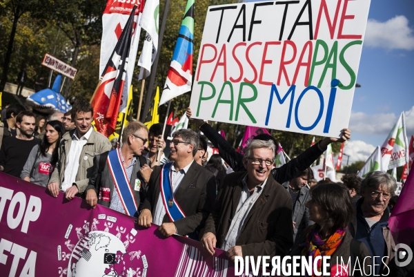 Manifestation contre le TAFTA.