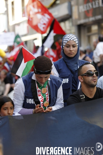 Manifestation de soutien à la Palestine.