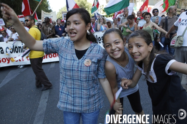 Manifestation de soutien à la Palestine.