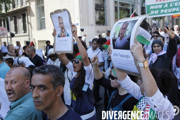 Manifestation de soutien à la Palestine.