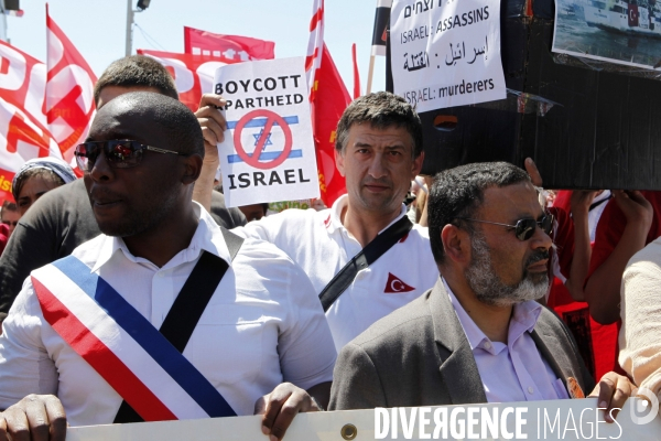 Manifestation de soutien à la Palestine.