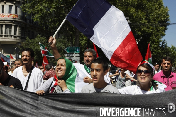 Manifestation de soutien à la Palestine.